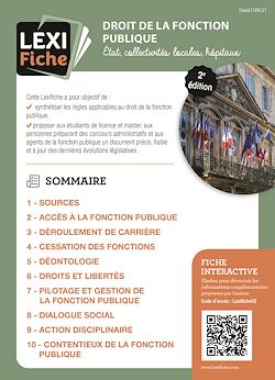 Télécharger le livre :  Droit de la fonction publique (2e édition)