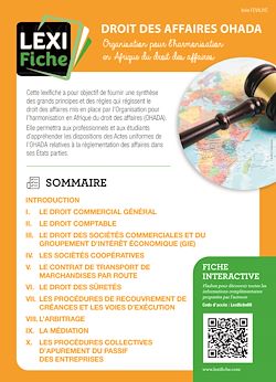 Télécharger le livre :  Droit des affaires OHADA