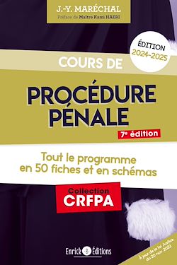 Télécharger le livre :  Cours de procédure pénale 2024-2025