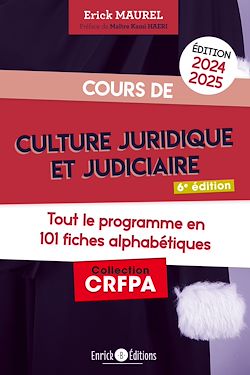 Télécharger le livre :  Cours de culture juridique et judiciaire 2024-2025