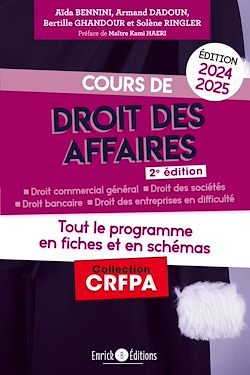 Télécharger le livre :  Cours de droit des affaires 2024-2025
