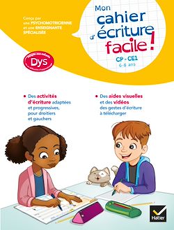 Télécharger le livre :  Mon cahier d'écriture facile ! adapté aux enfants DYS ou en difficulté d'apprentissage CP-CE1