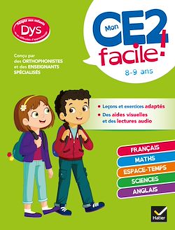 Télécharger le livre :  Mon CE2 facile ! adapté aux enfants DYS ou en difficulté d'apprentissage