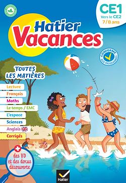 Télécharger le livre :  Hatier vacances - Cahier de vacances 2025 du CE1 vers le CE2 7/8 ans