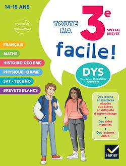 Télécharger le livre :  Ma 3e facile Spécial Brevet ! Tout-en-un adapté aux enfants dyslexiques (DYS)