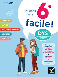 Télécharger le livre :  Ma 6e facile ! Tout-en-un adapté aux enfants dyslexiques (DYS) ou en difficulté d'apprentissage