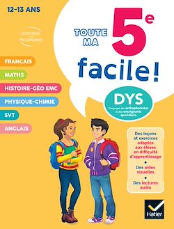 Télécharger le livre :  Ma 5e facile ! Tout-en-un adapté aux enfants dyslexiques (DYS) ou en difficulté d'apprentissage