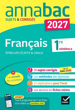 Download the eBook: Annales du bac 2027 - Annabac Français 1re générale (bac de français écrit & oral)