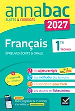 Download this eBook Annales du bac 2027 - Annabac Français 1re technologique (bac de français écrit & oral)