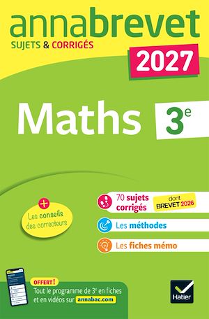 Download the eBook: Annales du brevet 2027 - Annabrevet Maths 3e - Nouveau brevet