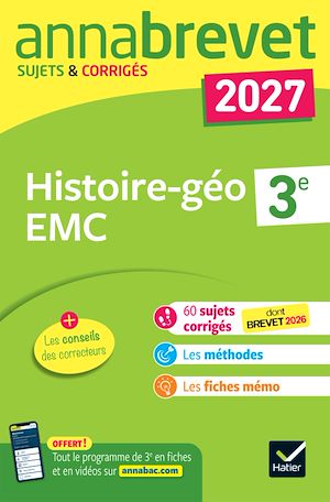 Download the eBook: Annales du brevet 2027 - Annabrevet Histoire-géographie EMC 3e