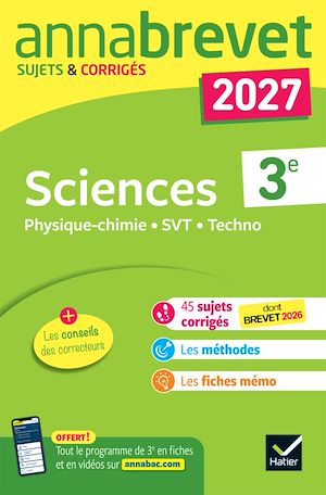 Download the eBook: Annales du brevet 2027 - Annabrevet Sciences (Physique-chimie, SVT, Technologie) 3e