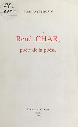 Téléchargez le livre :  René Char : poète de la poésie