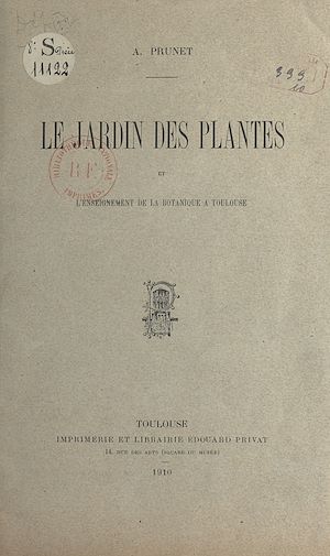 Download the eBook: Le Jardin des plantes et l'enseignement de la botanique à Toulouse