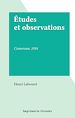 Télécharger le livre :  Études et observations