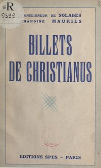 Téléchargez le livre :  Billets de Christianus