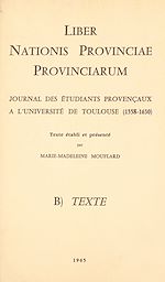 Télécharger le livre :  Liber nationis provinciae provinciarum