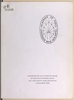 Télécharger le livre :  Cérémonie de collation du grade de Docteur Honoris Causa de l'Université René Descartes