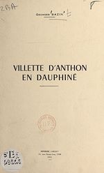 Télécharger le livre :  Villette d'Anthon en Dauphiné