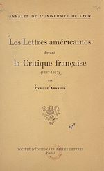 Télécharger le livre :  Les lettres américaines devant la critique française