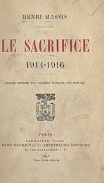 Télécharger le livre :  Le sacrifice