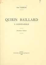 Télécharger le livre :  Quirin Baillard à Sainte-Odile