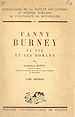Télécharger le livre :  Fanny Burney (1)