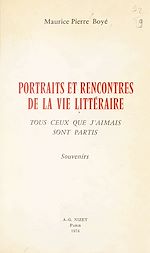 Télécharger le livre :  Portraits et rencontres de la vie littéraire