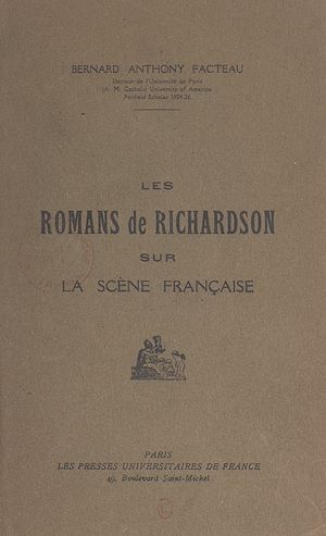 Téléchargez le livre :  Les romans de Richardson sur la scène française