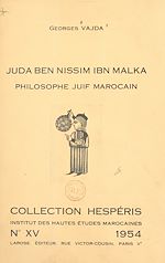 Télécharger le livre :  Juda ben Nissim ibn Malka, philosophe juif marocain