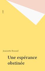 Télécharger le livre :  Une espérance obstinée