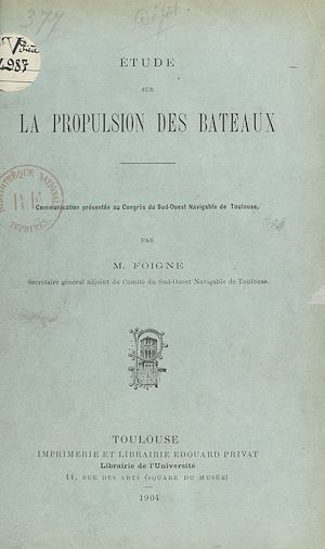 Download the eBook: Étude sur la propulsion des bateaux