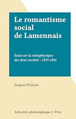 Télécharger le livre :  Le romantisme social de Lamennais