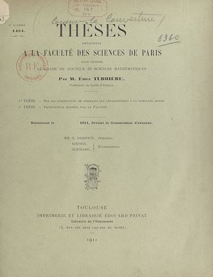 Download the eBook: Thèses présentées à la Faculté des Sciences de Paris pour obtenir le grade de docteur ès Sciences mathématiques