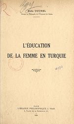 Télécharger le livre :  L'éducation de la femme en Turquie