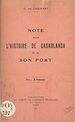 Télécharger le livre :  Note pour l'histoire de Casablanca et de son port