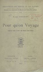 Télécharger le livre :  Pour qu'on voyage