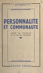 Télécharger le livre :  Personnalité et communauté