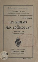 Télécharger le livre :  Les lauréats des prix Cognacq-Jay