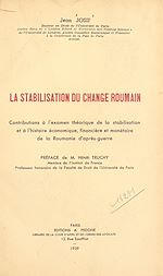 Télécharger le livre :  La stabilisation du change roumain