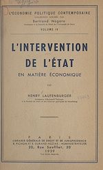Télécharger le livre :  L'intervention de l'État en matière économique