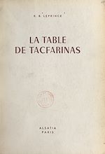 Télécharger le livre :  La table de Tacfarinas