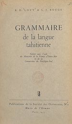 Télécharger le livre :  Grammaire de la langue tahitienne