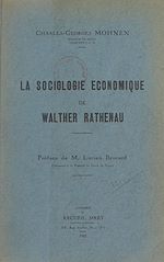 Télécharger le livre :  La sociologie économique de Walther Rathenau