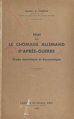 Télécharger le livre :  Essai sur le chômage allemand d'après guerre