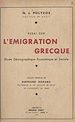 Télécharger le livre :  Essai sur l'émigration grecque