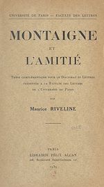 Télécharger le livre :  Montaigne et l'amitié