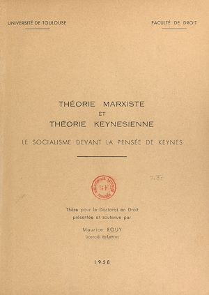 Téléchargez le livre :  Théorie marxiste et théorie keynésienne