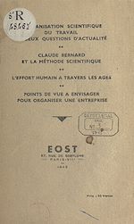 Télécharger le livre :  L'Organisation scientifique du travail et deux questions d'actualité