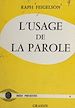 Télécharger le livre :  L'usage de la parole